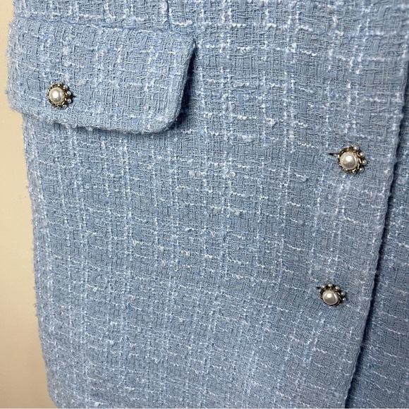 NWOT MAEVE Anthropologie Tweed Sleeveless Blazer Mini Dress, Size 14 - Picture 7 of 13